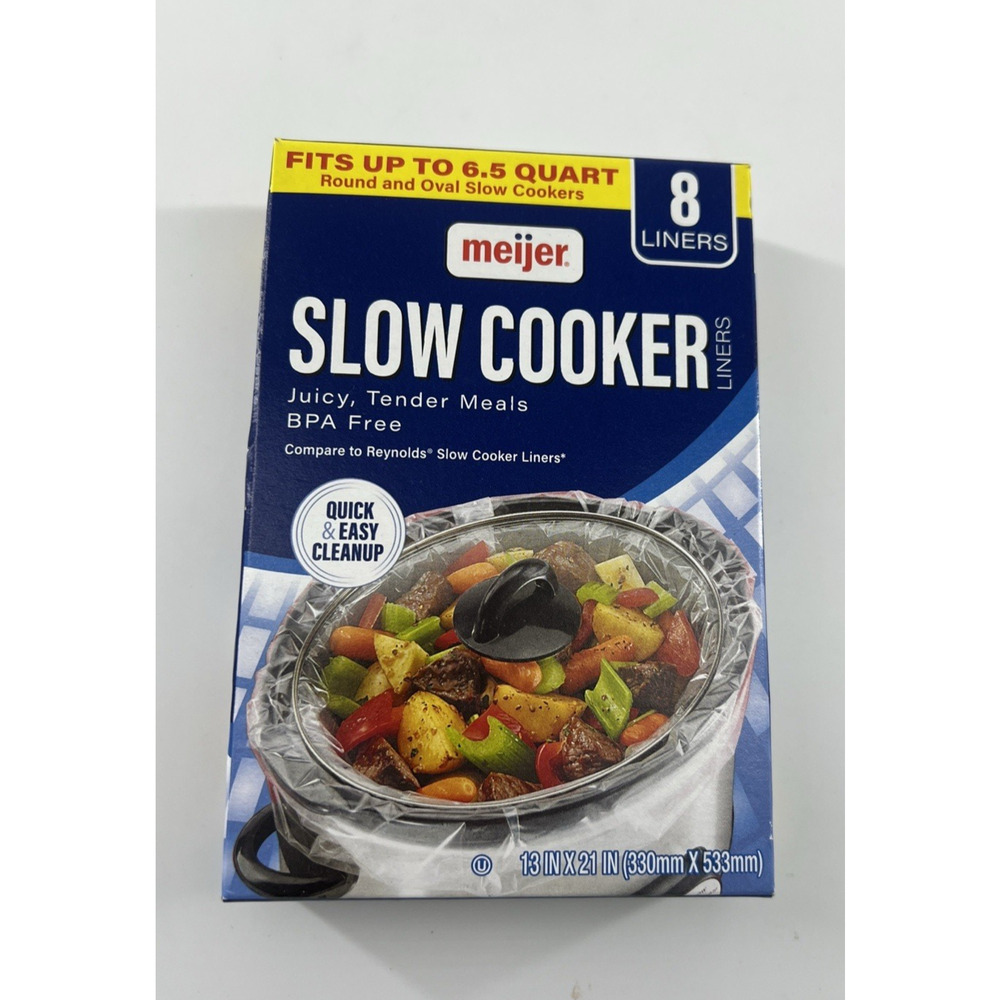 8 Bags Slow Cooker Liners BPA Free Fits Up to 6.5 Quarts New